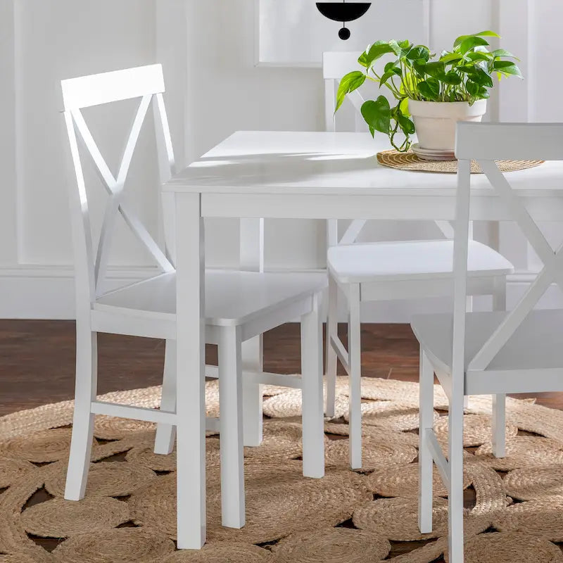 Dining Table with 4 X-Back Chairs