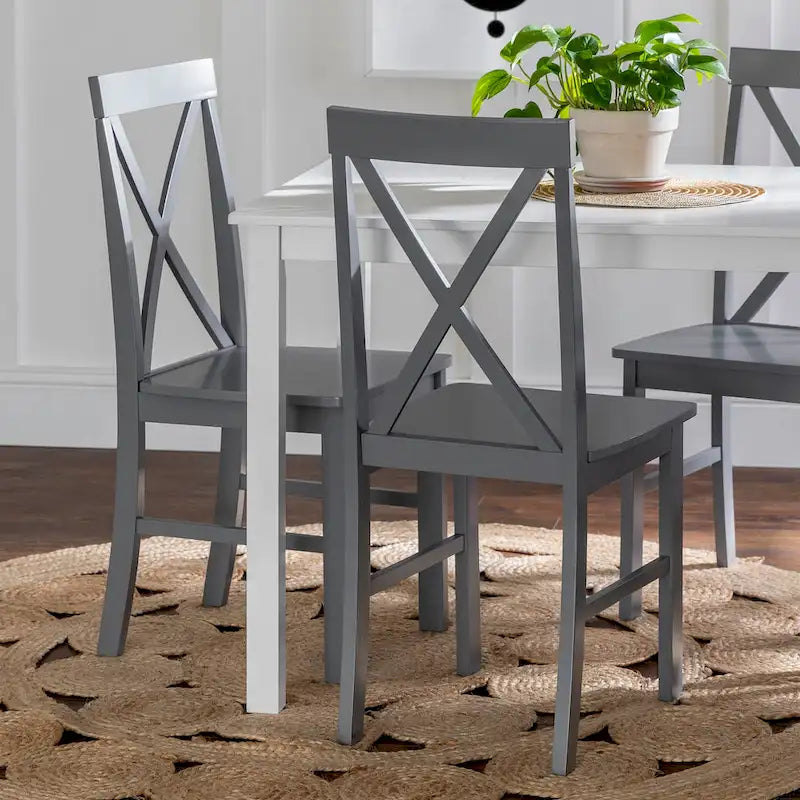 Dining Table with 4 X-Back Chairs