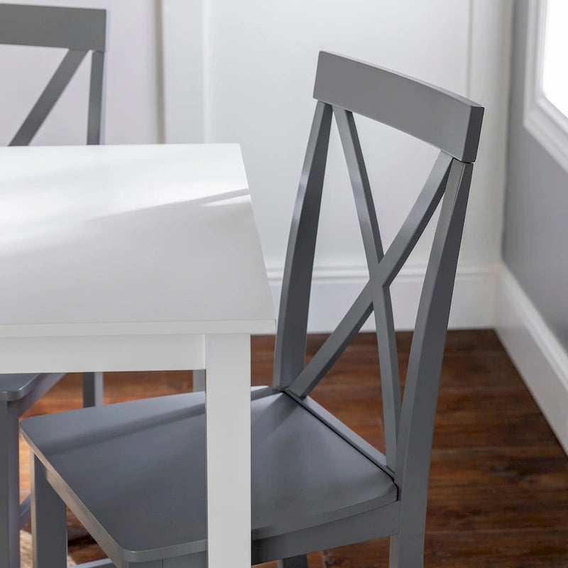 Dining Table with 4 X-Back Chairs