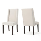 Fabric Wingback Dining Chairs Set of 2