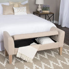 Tufted Storage Bench Settee - Sand Dune - 2-3 Seater