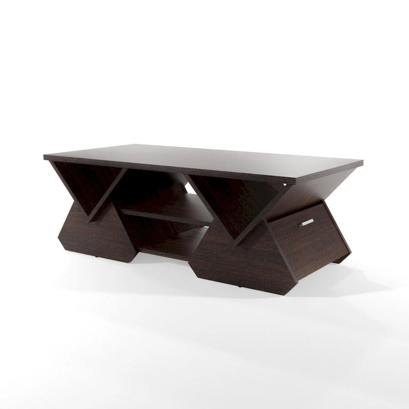 Espresso 47-inch 4-Shelf Coffee Table