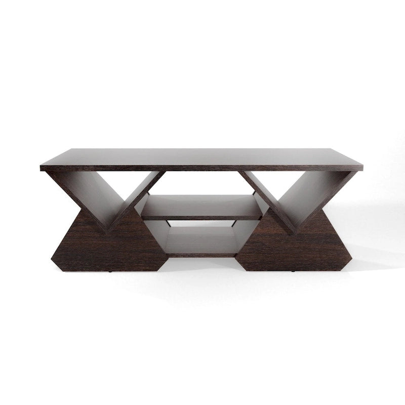 Espresso 47-inch 4-Shelf Coffee Table