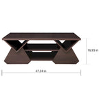 Espresso 47-inch 4-Shelf Coffee Table