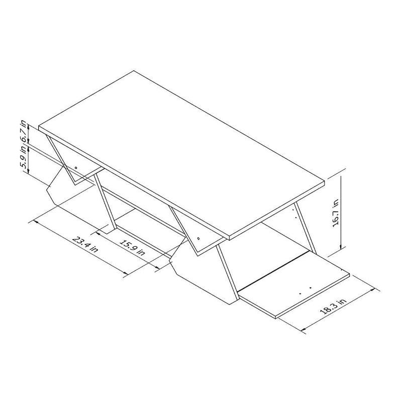 Espresso 47-inch 4-Shelf Coffee Table