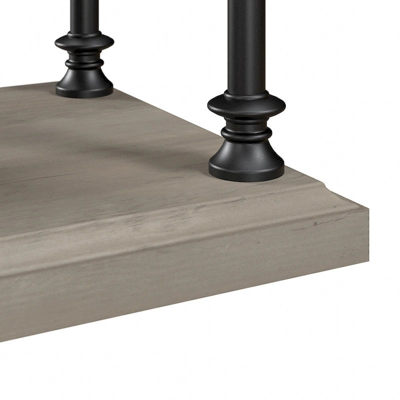 Industrial Console Table with 2 Drawers and Shelves