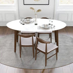 White Oval Dining Table 67" - Seats 4