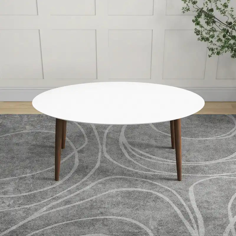 White Oval Dining Table 67" - Seats 4