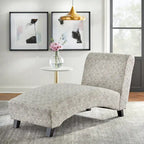 Curved Chaise Lounge - Light Grey/Dark Grey/Dusty Rose - Single Seat