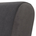 Curved Chaise Lounge - Light Grey/Dark Grey/Dusty Rose - Single Seat