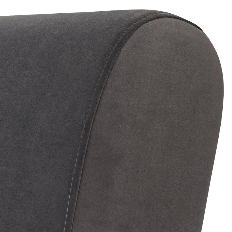Curved Chaise Lounge - Light Grey/Dark Grey/Dusty Rose - Single Seat
