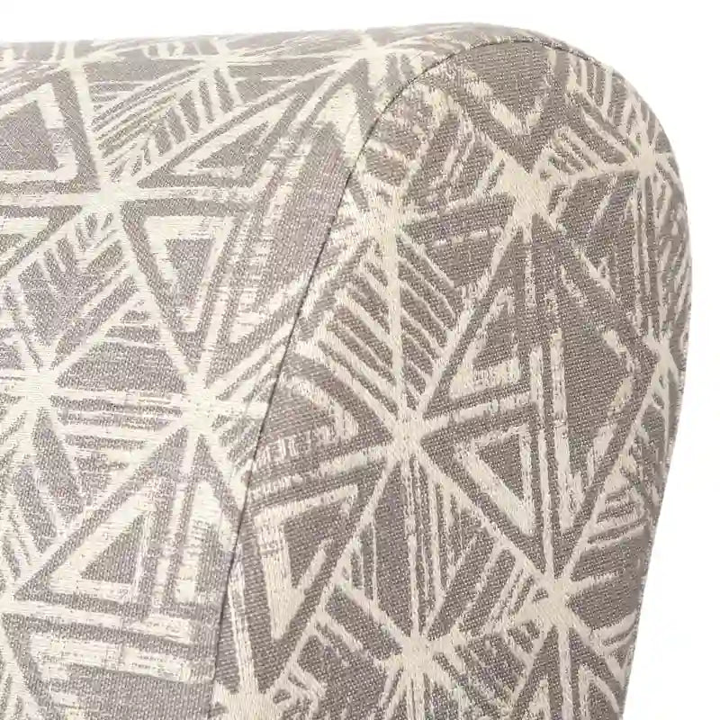 Curved Chaise Lounge - Light Grey/Dark Grey/Dusty Rose - Single Seat