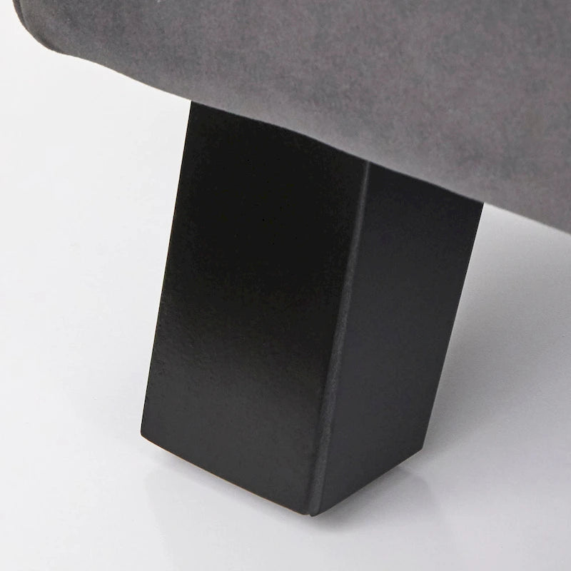 Curved Chaise Lounge - Light Grey/Dark Grey/Dusty Rose - Single Seat