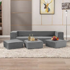 Queen Convertible Velvet Futon Sofa Bed with 3 Ottomans,Memory Foam,Foldable Mattress Floor Couch Sofa