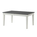 Extendable Dining Table - Antique White & Grey - Seats 6