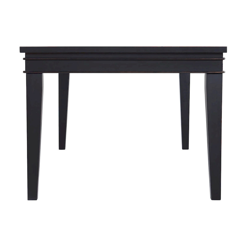 Extendable Dining Table - Antique White & Grey - Seats 6