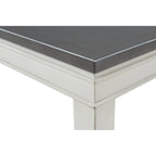 Extendable Dining Table - Antique White & Grey - Seats 6