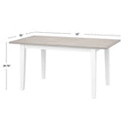Driftwood & Black Farmhouse Dining Table for 6