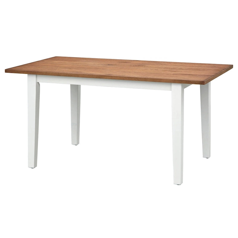 Driftwood & Black Farmhouse Dining Table for 6