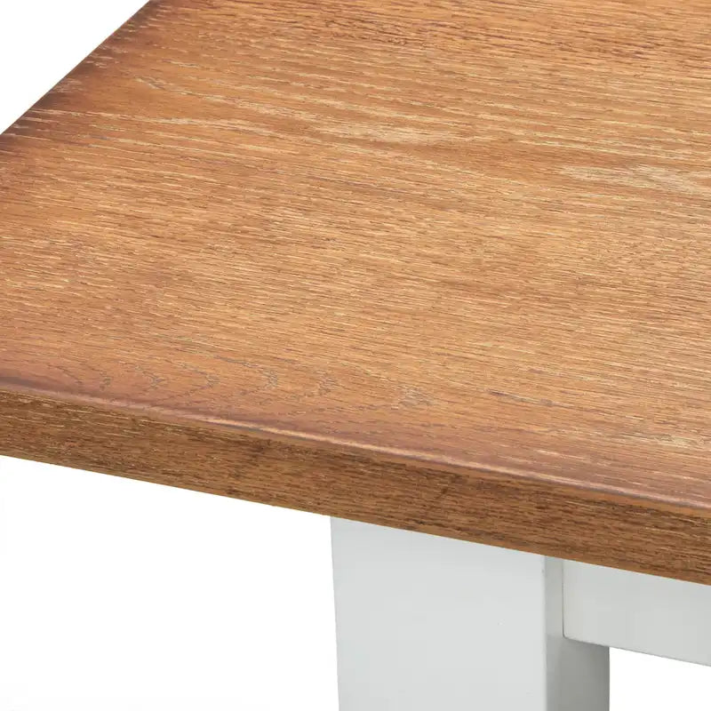Driftwood & Black Farmhouse Dining Table for 6