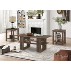 Transparent tempered glass tabletop with a metal frame, suitable for living rooms.