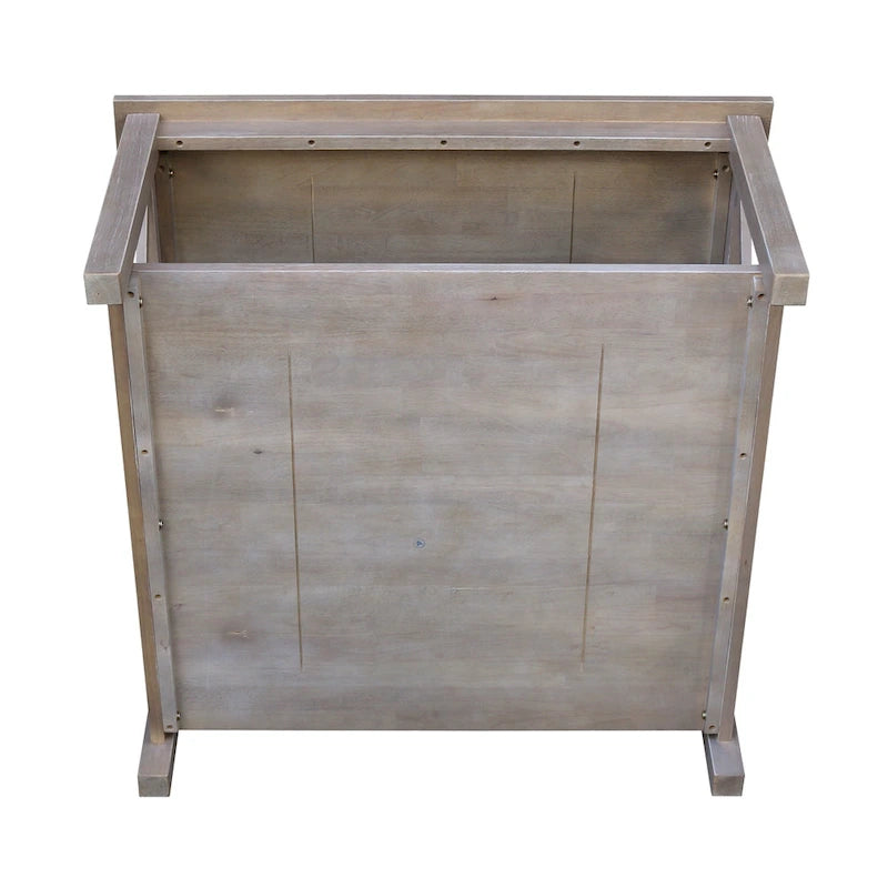 Solid Wood Square Coffee Table with X-Shaped Supports