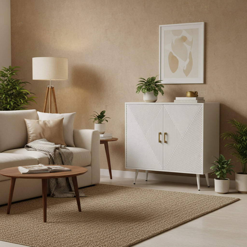 Modern Wooden 2-door Accent Cabinet