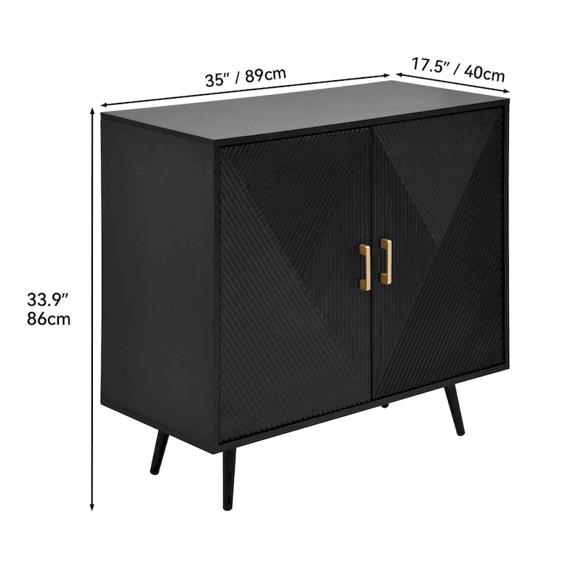 Modern Wooden 2-door Accent Cabinet