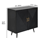 Modern Wooden 2-door Accent Cabinet