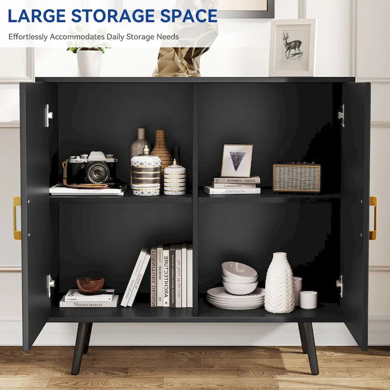 Modern Wooden 2-door Accent Cabinet