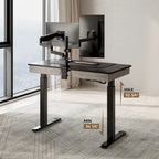 Ergonomic Home Office Electric Height Adjustable Standing Desk with 2 Drawers & Monitor Stand