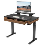 Ergonomic Home Office Electric Height Adjustable Standing Desk with 2 Drawers & Monitor Stand