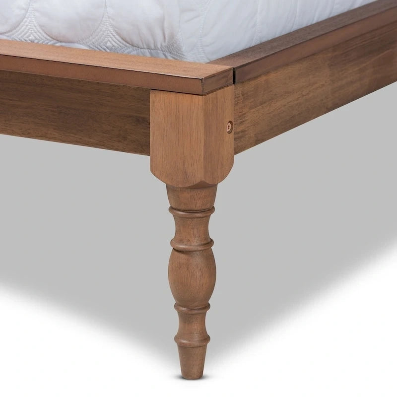 French-inspired Vintage Wood Bed Frame