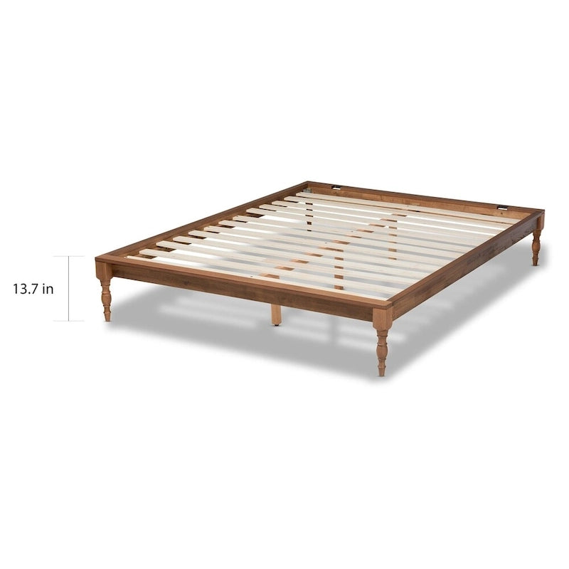 French-inspired Vintage Wood Bed Frame