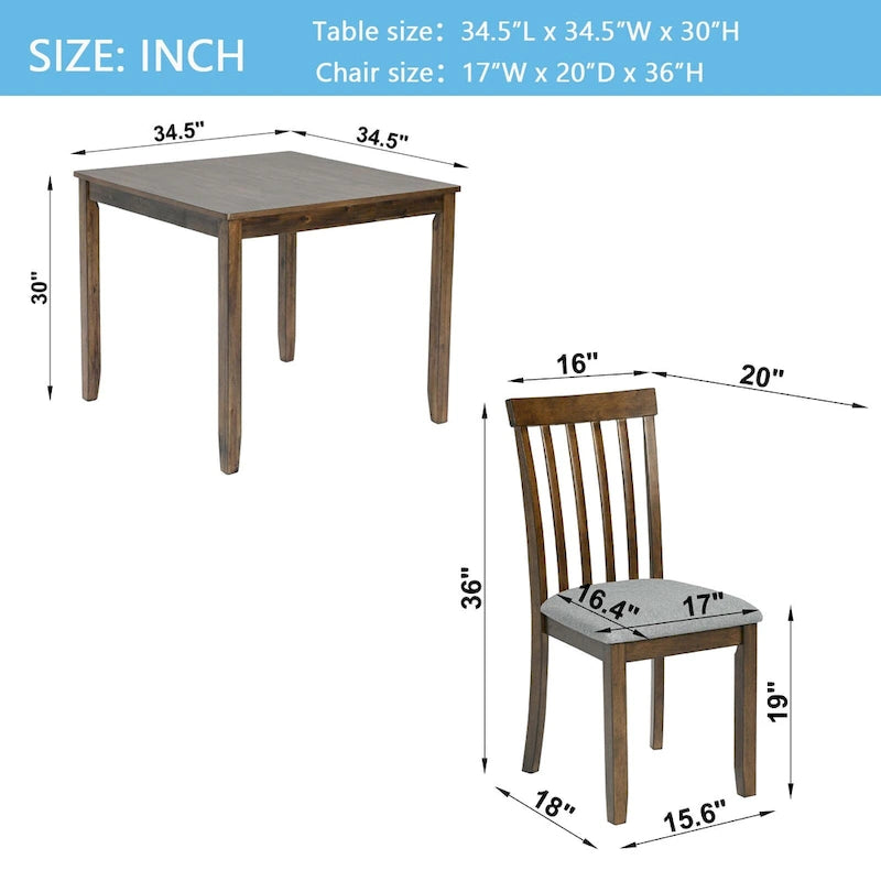 6 Piece Kitchen Dining Set
