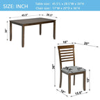 6 Piece Kitchen Dining Set