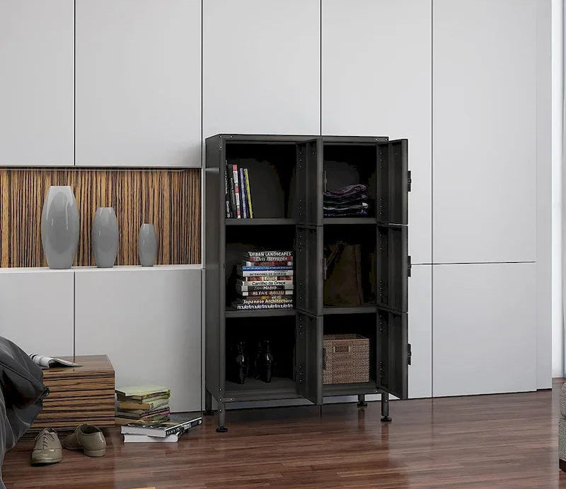 6 Doors Metal Locker Storage Cabinet