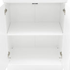 White Storage Cabinet with Drawers for Kitchen Dining