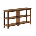 Walnut 2-Shelf Bookcase - 54" Wide Low Profile