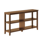 Walnut 2-Shelf Bookcase - 54" Wide Low Profile