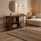 Walnut 2-Shelf Bookcase - 54" Wide Low Profile