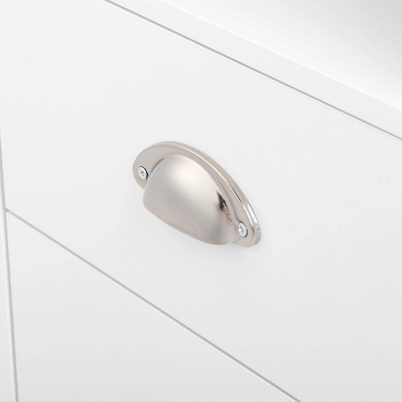 White Two-Drawer Nightstand 40x30x63cm