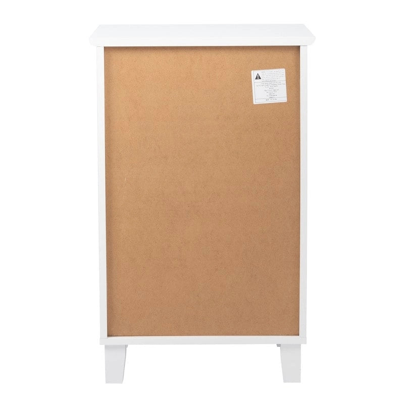 White Two-Drawer Nightstand 40x30x63cm