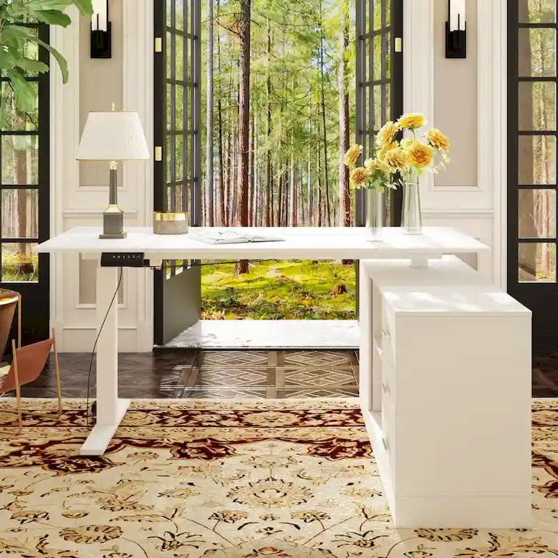 Super-Sized Standing Desk with Electric Lift - 63 x31.5 PC Desktop