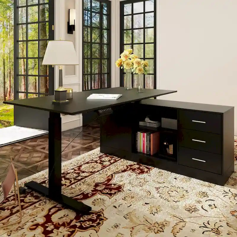 Super-Sized Standing Desk with Electric Lift - 63 x31.5 PC Desktop