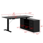 Super-Sized Standing Desk with Electric Lift - 63 x31.5 PC Desktop