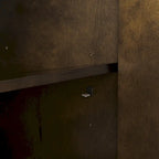 Dark Brown Sideboard with Gold Legs - 2 Cabinet Storage
