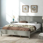 Queen Size Platform Bed, Modern Solid Wood Full Platform Bed Frame, No Box Spring Needed