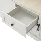 3-in-1 Design Hall Tree with 3 Hooks and Storage Bench - 47.24 W x 70.9 H x 15.74 D