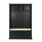 3-in-1 Design Hall Tree with 3 Hooks and Storage Bench - 47.24 W x 70.9 H x 15.74 D